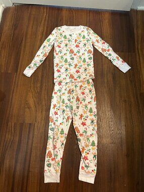 Roller Rabbit Kids Christmas Pajama Set Size 6 Holiday Gingerbread Two Piece